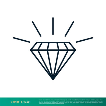 Diamond Ring Icon Vector Logo Template Illustration Design EPS 10.