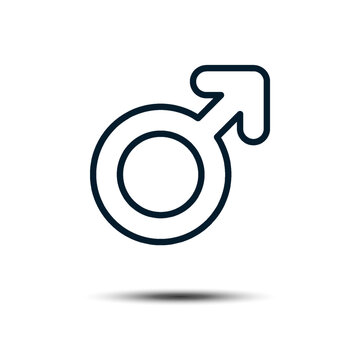 Men Gender Sign Icon Vector Logo Template Illustration Design EPS 10.