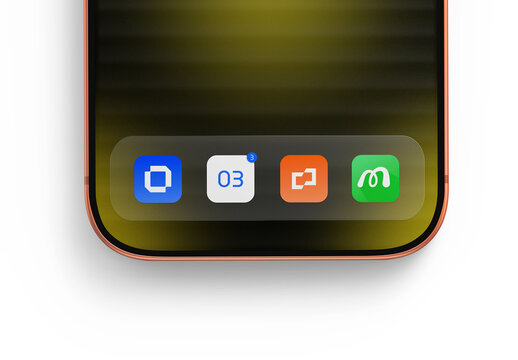 Smartphone App Icon Screen Mockup
