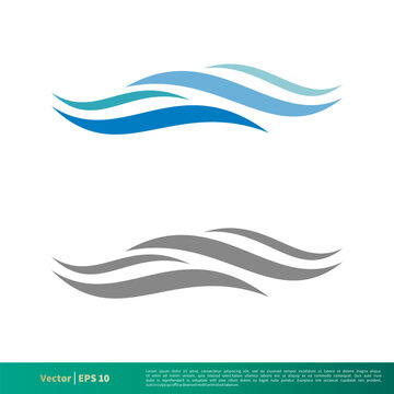 set wave water or smoke fire flame icon vector logo template Illustration Design EPS 10.