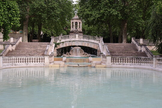 a fountain in the park dijon france