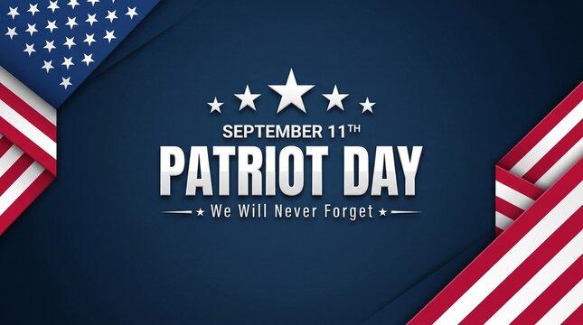 Patriot Day banner, September 11. Patriot day design with united states flag. Vector illustration