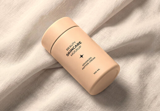 Skin Care Jar Mockup PSD