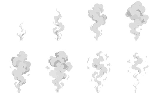 Smoke Animation Sprite sheet vector frames, Royalty free, Smoke vector frame