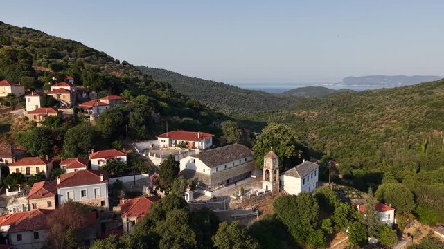 The traditional village of Promyri on southern Pelion mountain in central Greece.