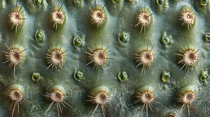 Obraz premium Cactus Plant Matte Green Texture Close-Up as Background