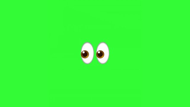 Animated cartoon eye with expressive movement, ideal for character animation, comics, emojis, games, and fun motion graphics projects.

