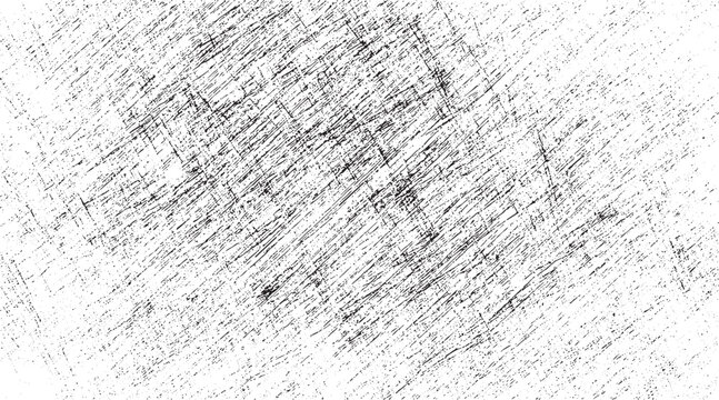 Black and white distressed textured background with random diagonal lines and speckles abstract grunge