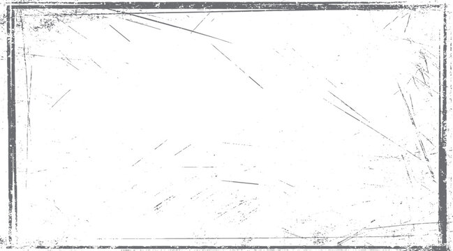 Distressed grunge texture with dark grey scratches and speckles on white background