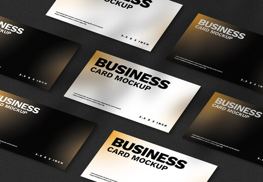 Business Card Mockup with Realistic Branding Showcase