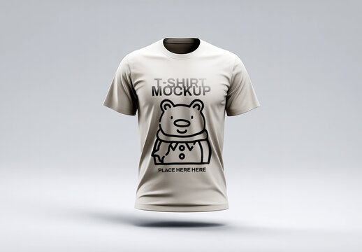 Floating TShirt Front Mockup Template