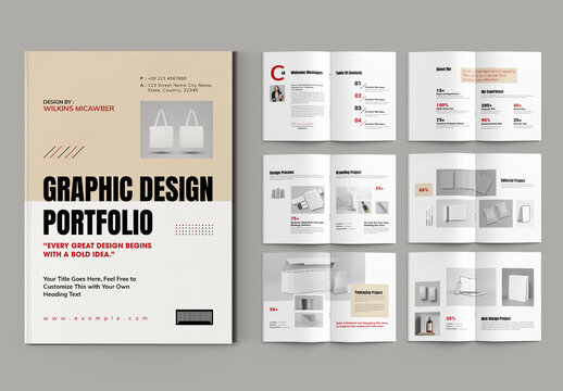 Graphic Design Portfolio Brochure Template Layout