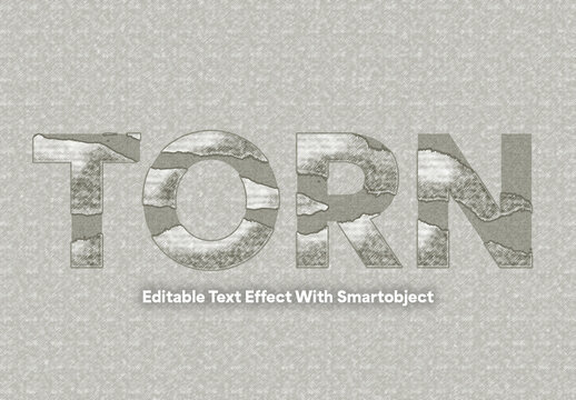 Torn Paper Editable Text Effect Template