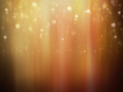 Abstract golden bokeh background with soft glowing light rays and sparkling particles. Elegant warm gradient backdrop with copy space for luxury, holiday, celebration, and premium design
