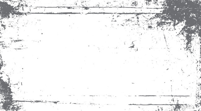 Gray distressed grunge texture with horizontal lines and scattered dots on white background