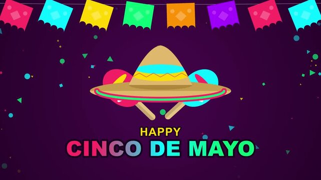 Animated Festivities Celebrating with Colorful Decorations and Confetti