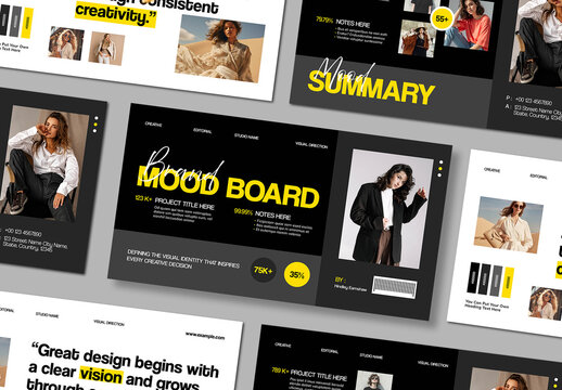 Brand Mood Board Template Layout