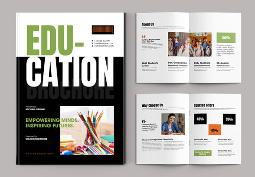 Education Brochure Template Layout
