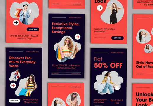 Fashion Sale Story Post Template Layout