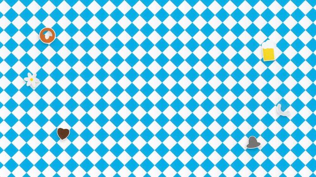 Blue and white harlequin diamond pattern motion background reveal