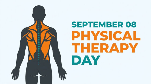 World Physical Therapy Day September 8 Human Anatomy Vector Poster
