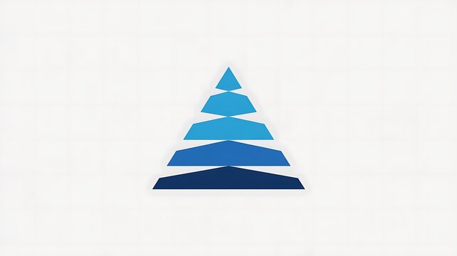 Blue pyramid shape with layered segments