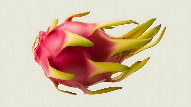 Fresh red dragon fruit on a soft background