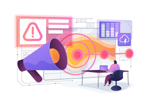 Severe Weather Warning System abstract concept vector illustration.