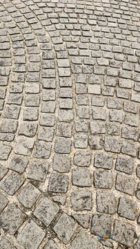 Neatly and symmetrically arranged concrete pavers set amidst a spacious park, bathed in invigorating sunlight&mdash;an ideal spot for family recreation and exercise, fostering family bonding and outdoor act