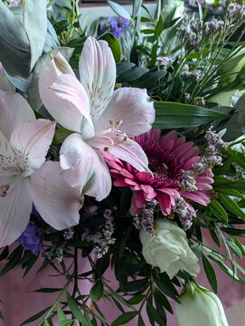 Vibrant Alstroemeria and Gerbera Daisy Floral Arrangement