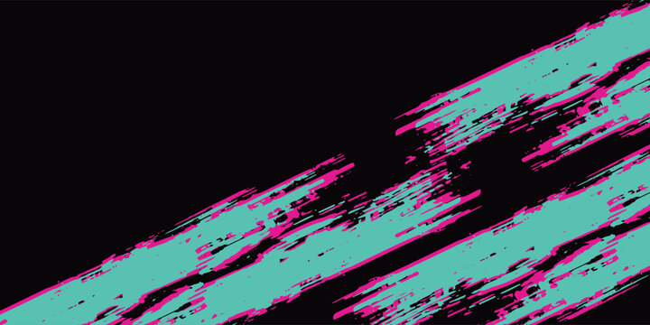 Car sticker wrap banner abstract sporty lines pink blue greenish grunge color combination brush storm thunder pattern racing motorsport.