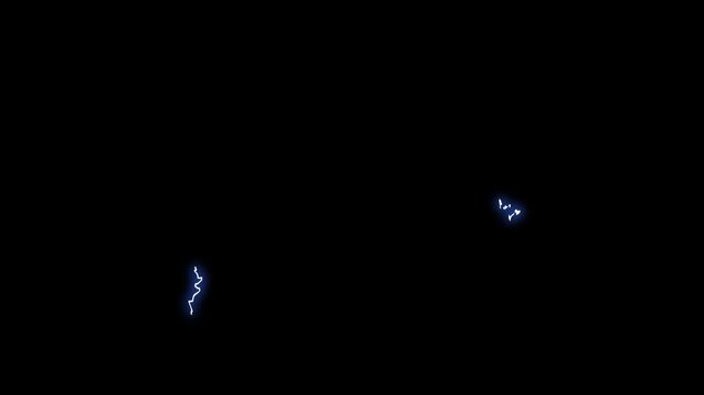 glowing lightning shockwave animation with electric sparks, cartoon thunder flash, hand drawn energy burst, black background overlay for cyberpunk, anime edits and visual effects in. 4k video