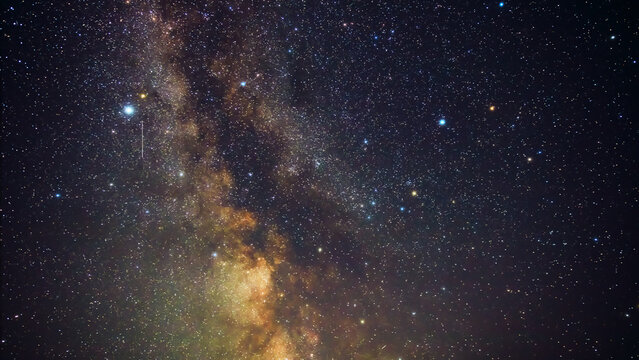 Summertime Milky Way stars and constellations.