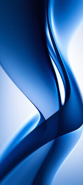 Blue Abstract Swirl in Studio Light