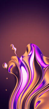 Colorful Liquid Splash With Smooth Curves and Vibrant Shades