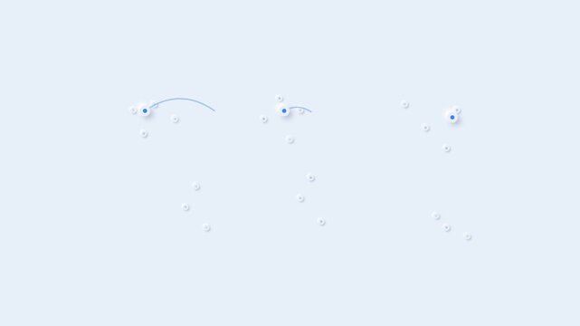 Abstract World Map Animation with Global Network Connections