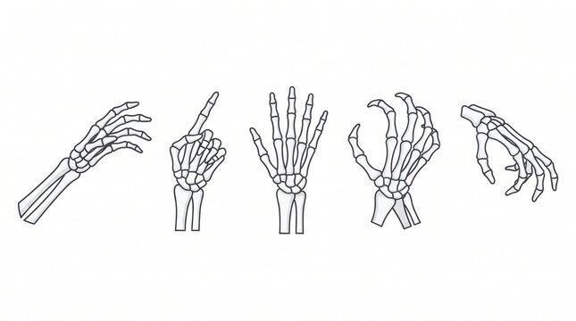 Skeleton Hand Halloween Vector Collection