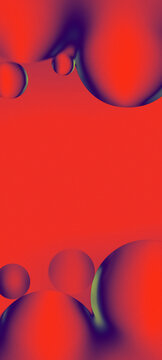 Colorful Abstract Design With Red and Circular Shapes at the Center