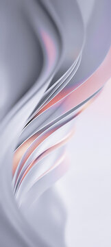 Waves of Paper With Subtle Colors Flowing at an Abstract Art Venue