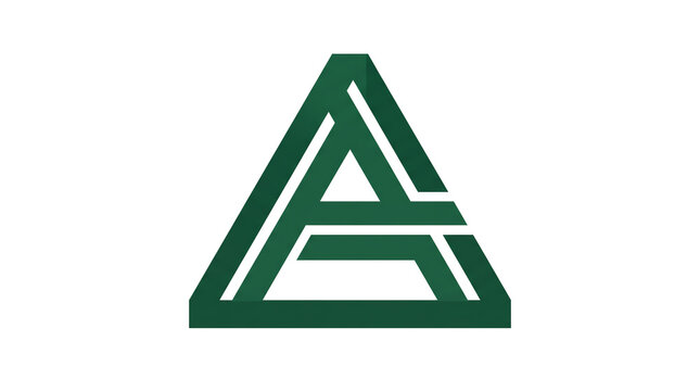 Triangle letter A logo. Geometric monogram emblem. Modern corporate branding. Clean vector illustration