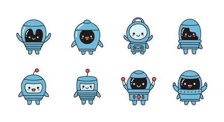 Cartoon astronauts in vector illustration © Dimas