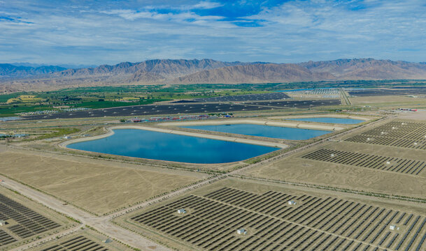 Solar photovoltaic panels; wind turbine power plant; new energy