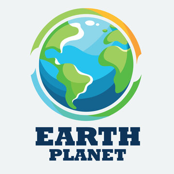 logo vector icon earth planet