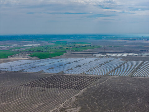 Solar photovoltaic panels; wind turbine power plant; new energy