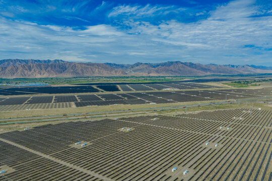 Solar photovoltaic panels; wind turbine power plant; new energy