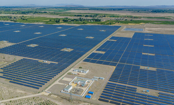 Solar photovoltaic panels; wind turbine power plant; new energy