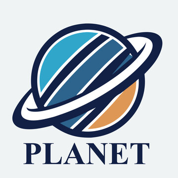 logo vector icon planet