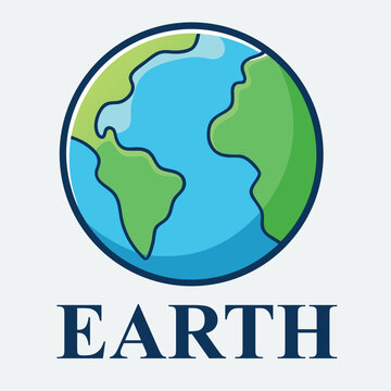 logo vector icon earth planet