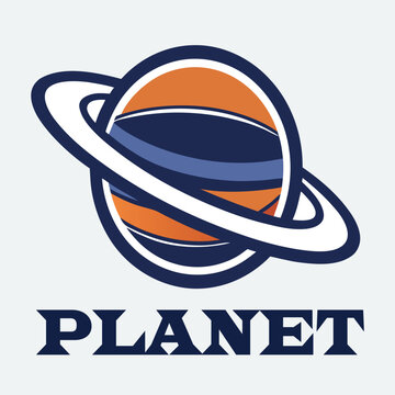 logo vector icon planet