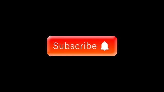 Subscribe CTA Button Animation &ndash; Neon Red Gradient Call to Action with Notification Bell Icon and Soft Glow Effects for YouTube Videos, Social Media Content and Digital Marketing Projects